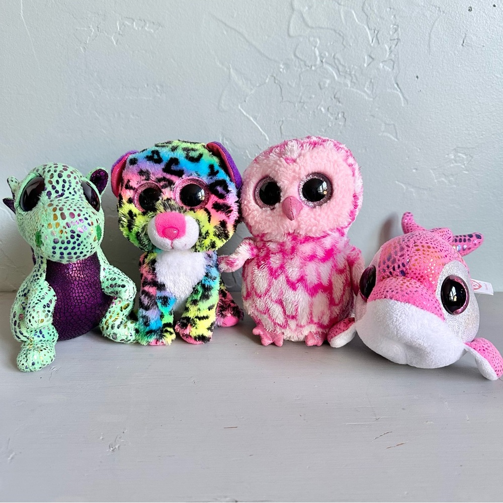 TY Beanie Boos Bundle Lot Set of Four Stuffed‎ Animal Set